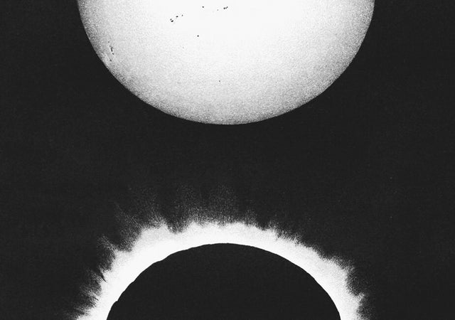 1890 SOLAR ECLIPSE CHROMOLITHOGRAPH, Total Eclipse 1869, Fine Art Print, Space Poster, Astronomy Art, Wall Decor,Astronomy Print, Wall Art