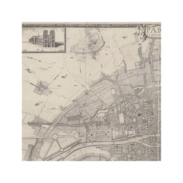 1672 PLAN de PARIS Map - Foundry