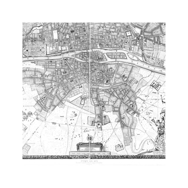 1672 PLAN de PARIS Map - Foundry
