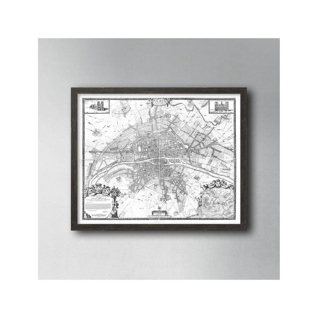 1672 PLAN de PARIS Map - Foundry