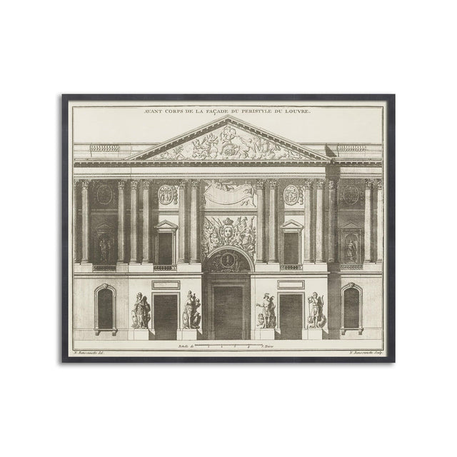 17th Century FACADE du LOUVRE Print - Foundry