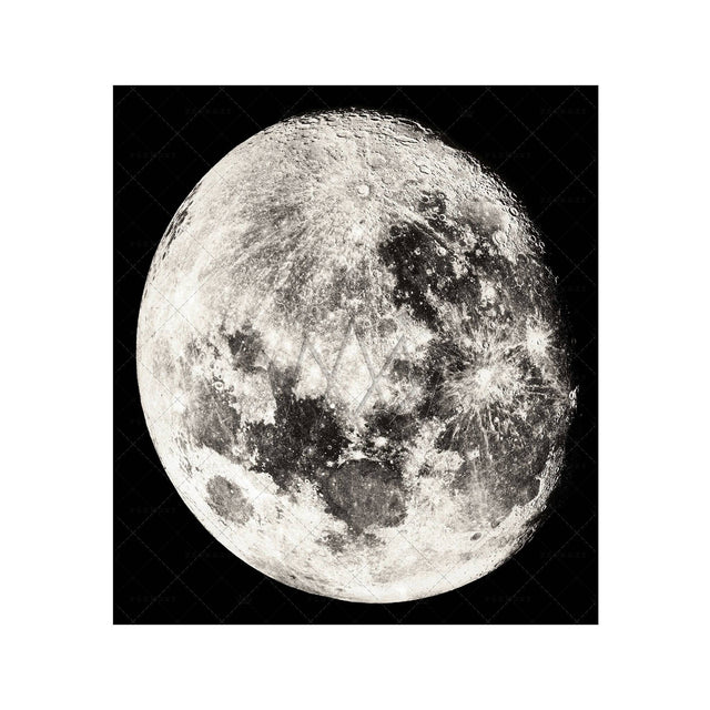 1896 MOON PHOTOGRAVURES - PHASE 01 - NEAR FULL MOON - Foundry