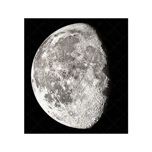 1896 MOON PHOTOGRAVURES - PHASE 02 - THREE QUARTER MOON - Foundry