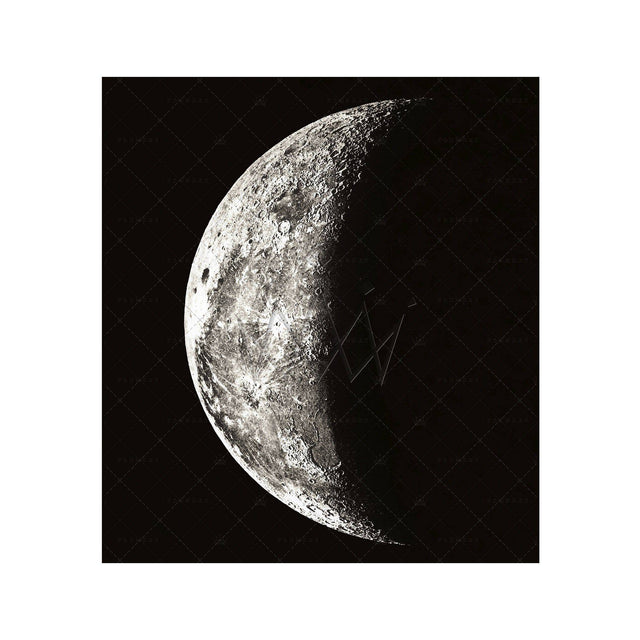 1896 MOON PHOTOGRAVURES - PHASE 05 - QUARTER MOON - Foundry