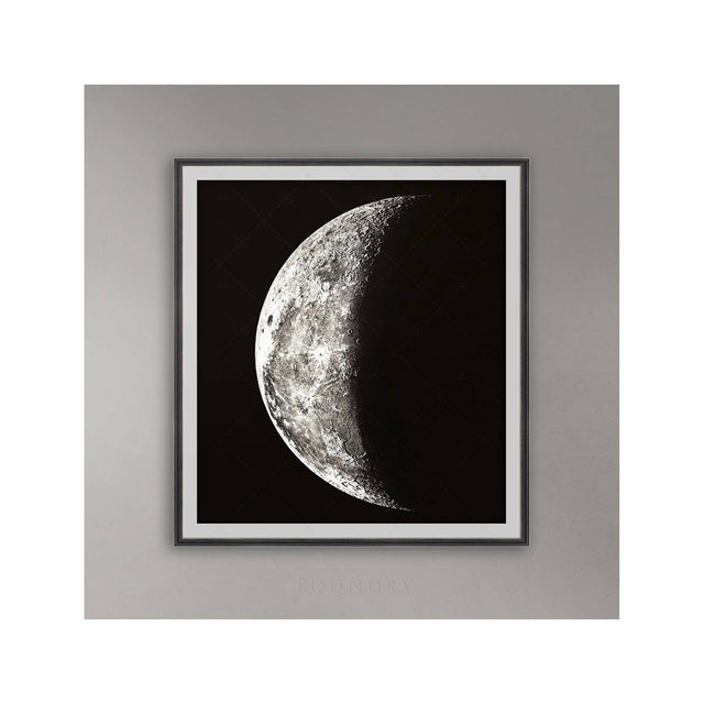 1896 MOON PHOTOGRAVURES - PHASE 05 - QUARTER MOON - Foundry