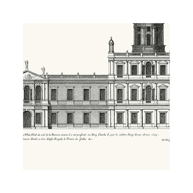 18TH C. PALACE ELEVATIONS #2 - Royal Palace at Whitehall Elevation - Foundry