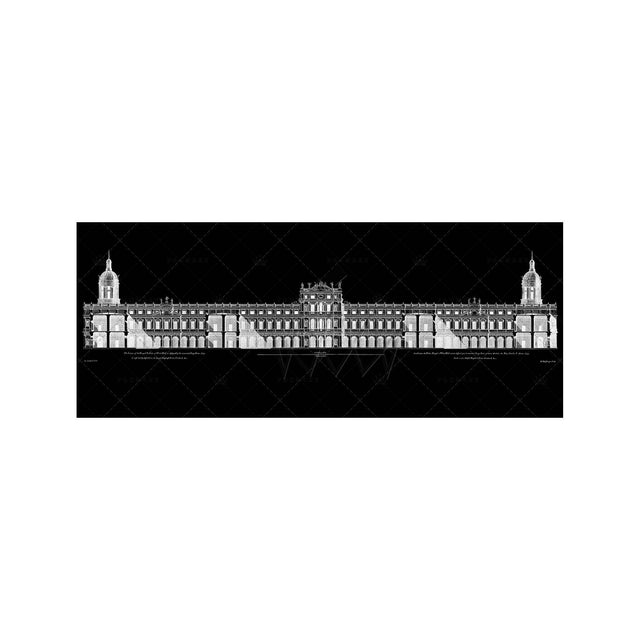 18TH C. PALACE ELEVATIONS #3 - Royal Palace at Whitehall Section - Foundry