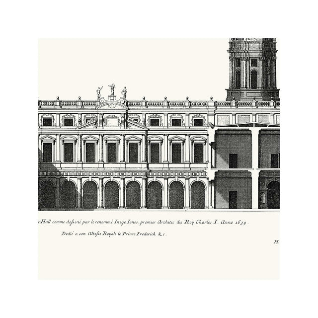 18TH C. PALACE ELEVATIONS #3 - Royal Palace at Whitehall Section - Foundry