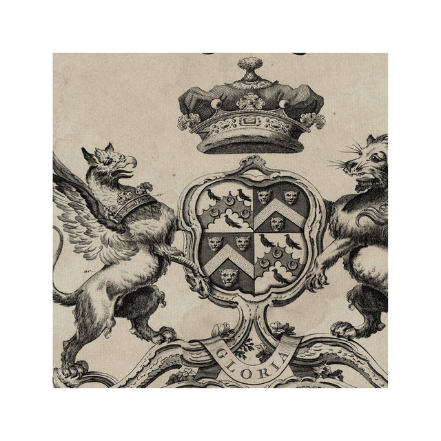 18th Century ENGLISH ARMORIAL ENGRAVING #01 - WENTWORTH CREST - Foundry
