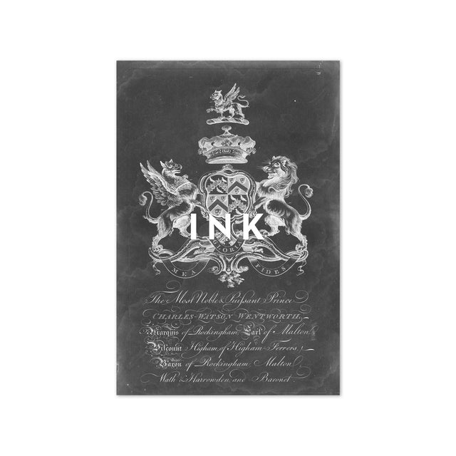 18th Century ENGLISH ARMORIAL ENGRAVING #01 - WENTWORTH CREST - Foundry