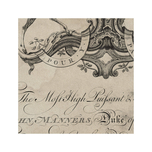18th Century ENGLISH ARMORIAL ENGRAVING #02 - MANNERS CREST - Foundry