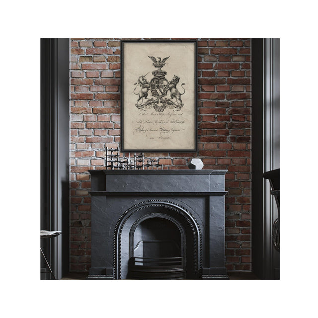 18th Century ENGLISH ARMORIAL ENGRAVING #03 - SEYMOUR CREST - Foundry