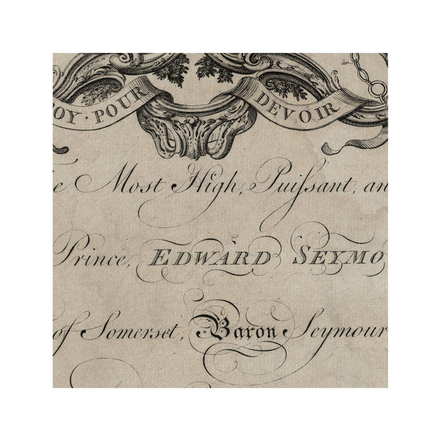 18th Century ENGLISH ARMORIAL ENGRAVING #03 - SEYMOUR CREST - Foundry