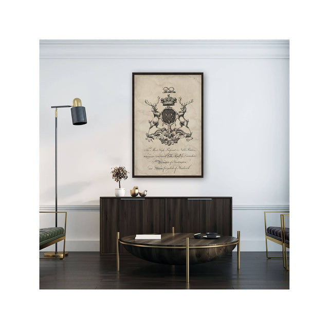 18th Century ENGLISH ARMORIAL ENGRAVING #04 - CAVENDISH CREST - Foundry