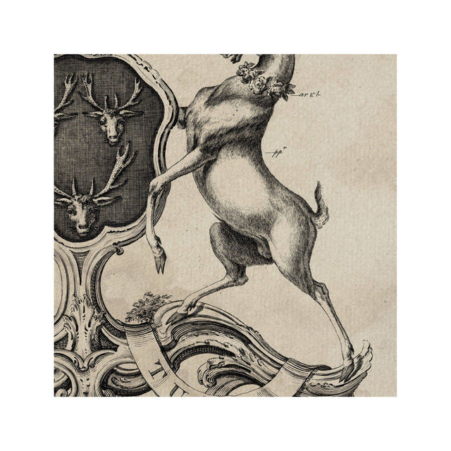 18th Century ENGLISH ARMORIAL ENGRAVING #04 - CAVENDISH CREST - Foundry