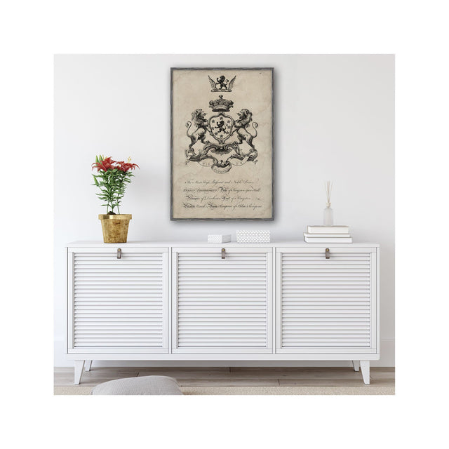 18th Century ENGLISH ARMORIAL ENGRAVING #05 - PIERREPOINT CREST - Foundry