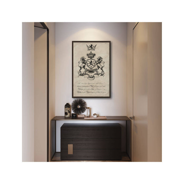 18th Century ENGLISH ARMORIAL ENGRAVING #05 - PIERREPOINT CREST - Foundry