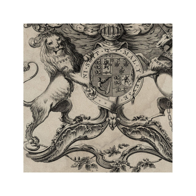 18th Century ENGLISH ARMORIAL ENGRAVING #06 - EDWARD AUGULTUS CREST - Foundry