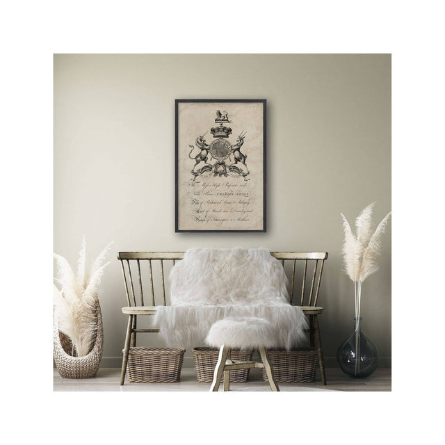 18th Century ENGLISH ARMORIAL ENGRAVING #09 - LENOX CREST - Foundry