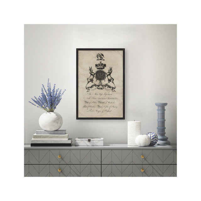 18th Century ENGLISH ARMORIAL ENGRAVING #10 - POWLETT CREST - Foundry