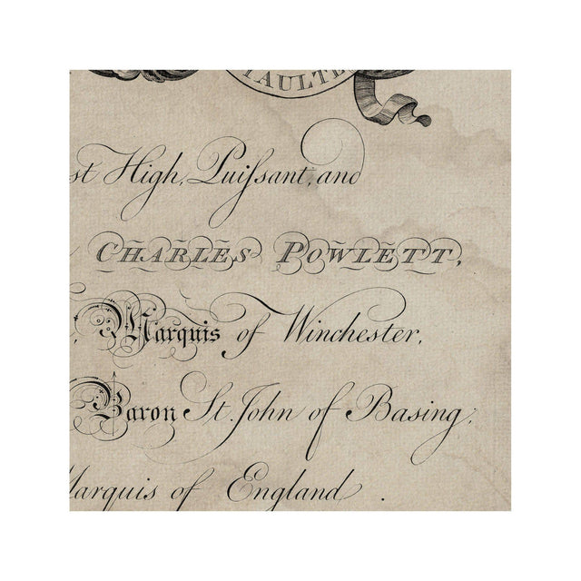 18th Century ENGLISH ARMORIAL ENGRAVING #10 - POWLETT CREST - Foundry