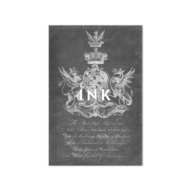 18th Century ENGLISH ARMORIAL ENGRAVING #11 - SPENCER CREST - Foundry