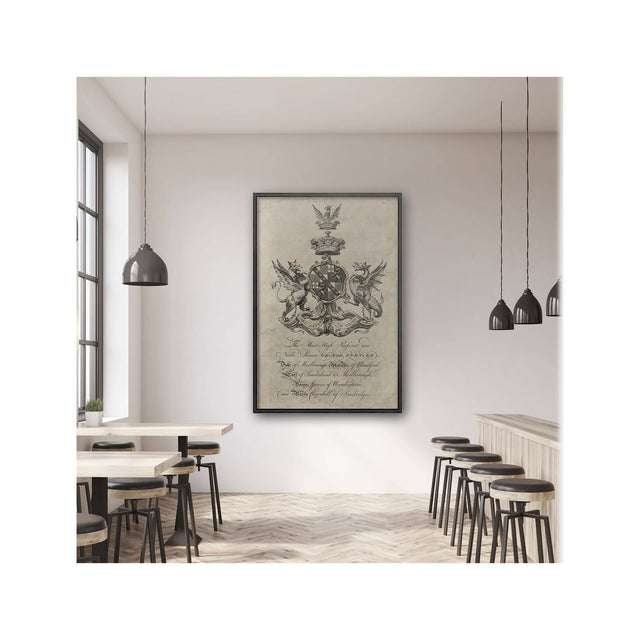 18th Century ENGLISH ARMORIAL ENGRAVING #11 - SPENCER CREST - Foundry