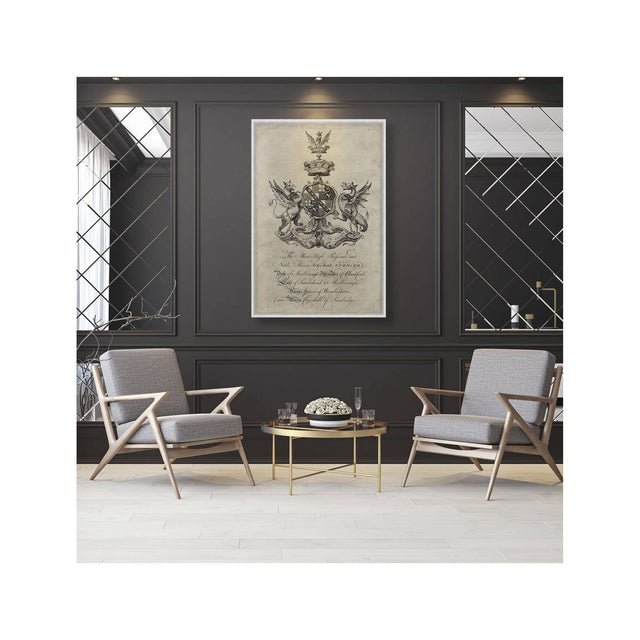 18th Century ENGLISH ARMORIAL ENGRAVING #11 - SPENCER CREST - Foundry