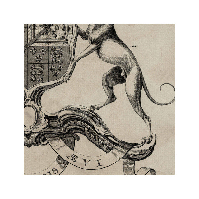 18th Century ENGLISH ARMORIAL ENGRAVING #12 - BEAUCLERK CREST - Foundry