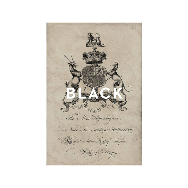 18th Century ENGLISH ARMORIAL ENGRAVING #12 - BEAUCLERK CREST - Foundry