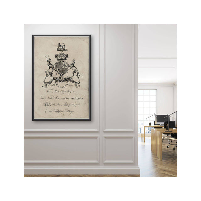 18th Century ENGLISH ARMORIAL ENGRAVING #12 - BEAUCLERK CREST - Foundry