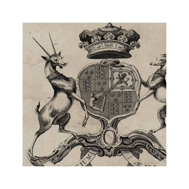 18th Century ENGLISH ARMORIAL ENGRAVING #12 - BEAUCLERK CREST - Foundry