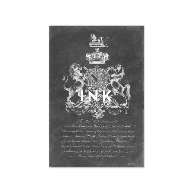 18th Century ENGLISH ARMORIAL ENGRAVING #13 - HOWARD CREST - Foundry