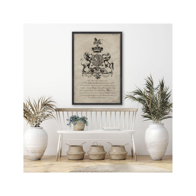 18th Century ENGLISH ARMORIAL ENGRAVING #13 - HOWARD CREST - Foundry