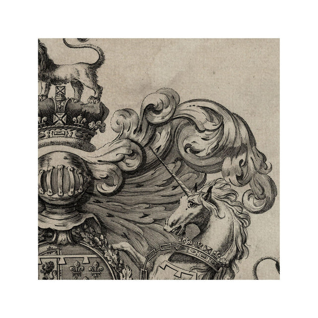 18th Century ENGLISH ARMORIAL ENGRAVING #14 - FREDERICK CREST - Foundry
