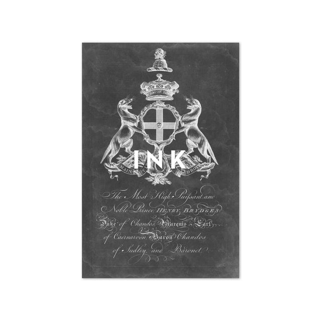 18th Century ENGLISH ARMORIAL ENGRAVING #15 - BRYDGES CREST - Foundry