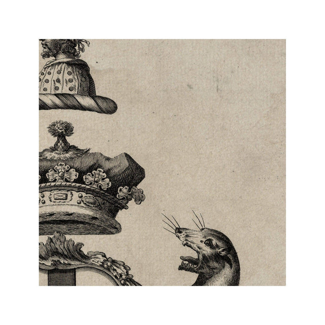 18th Century ENGLISH ARMORIAL ENGRAVING #15 - BRYDGES CREST - Foundry