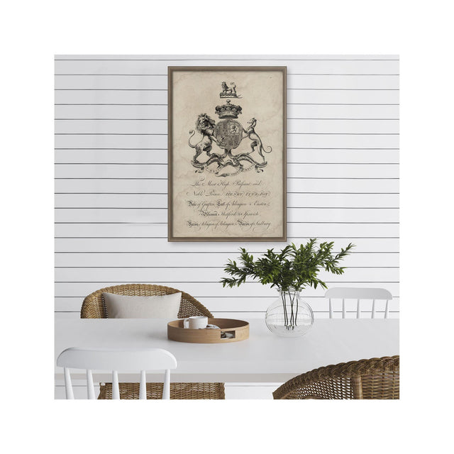 18th Century ENGLISH ARMORIAL ENGRAVING #16 - FITZROY CREST - Foundry