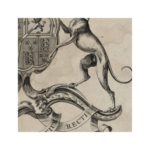 18th Century ENGLISH ARMORIAL ENGRAVING #16 - FITZROY CREST - Foundry