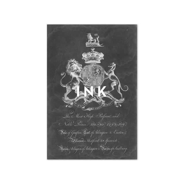 18th Century ENGLISH ARMORIAL ENGRAVING #16 - FITZROY CREST - Foundry