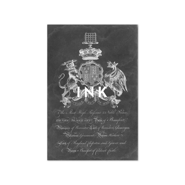18th Century ENGLISH ARMORIAL ENGRAVING #17 - SOMERSET CREST - Foundry