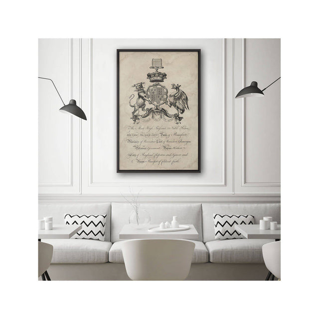 18th Century ENGLISH ARMORIAL ENGRAVING #17 - SOMERSET CREST - Foundry