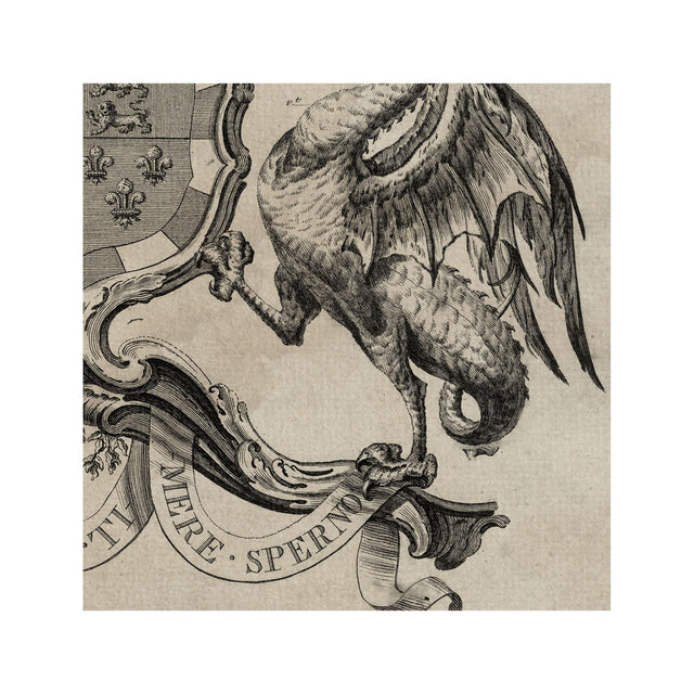 18th Century ENGLISH ARMORIAL ENGRAVING #17 - SOMERSET CREST - Foundry