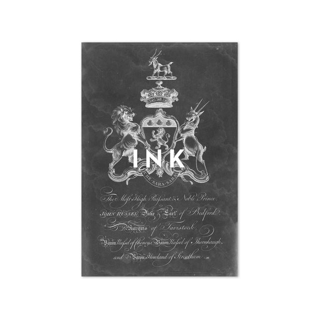 18th Century ENGLISH ARMORIAL ENGRAVING #19 - RUSSEL CREST - Foundry