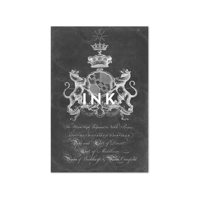 18th Century ENGLISH ARMORIAL ENGRAVING #20 - SACKVILLE CREST - Foundry
