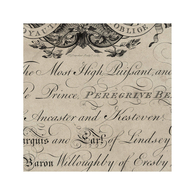 18th Century ENGLISH ARMORIAL ENGRAVING #21 - PEREGRINE CREST - Foundry