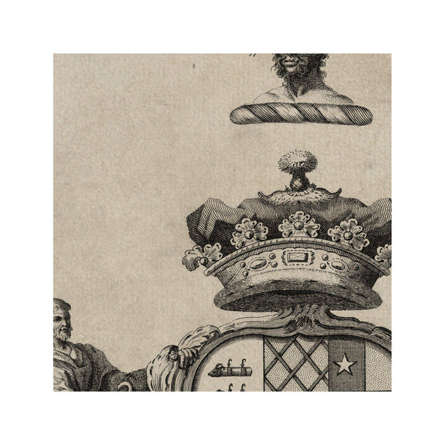 18th Century ENGLISH ARMORIAL ENGRAVING #21 - PEREGRINE CREST - Foundry