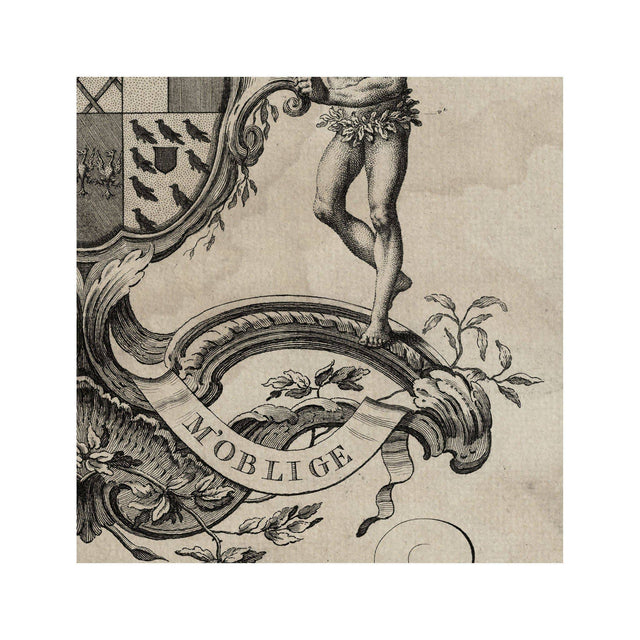 18th Century ENGLISH ARMORIAL ENGRAVING #21 - PEREGRINE CREST - Foundry