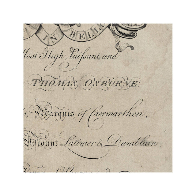 18th Century ENGLISH ARMORIAL ENGRAVING #22 - OSBORNE CREST - Foundry