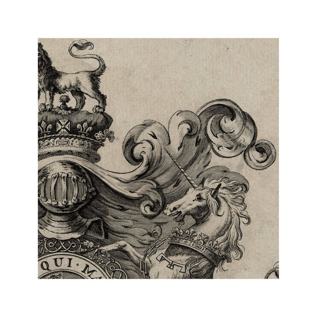 18th Century ENGLISH ARMORIAL ENGRAVING #24 - WILLIAM AUGULTUS CREST - Foundry
